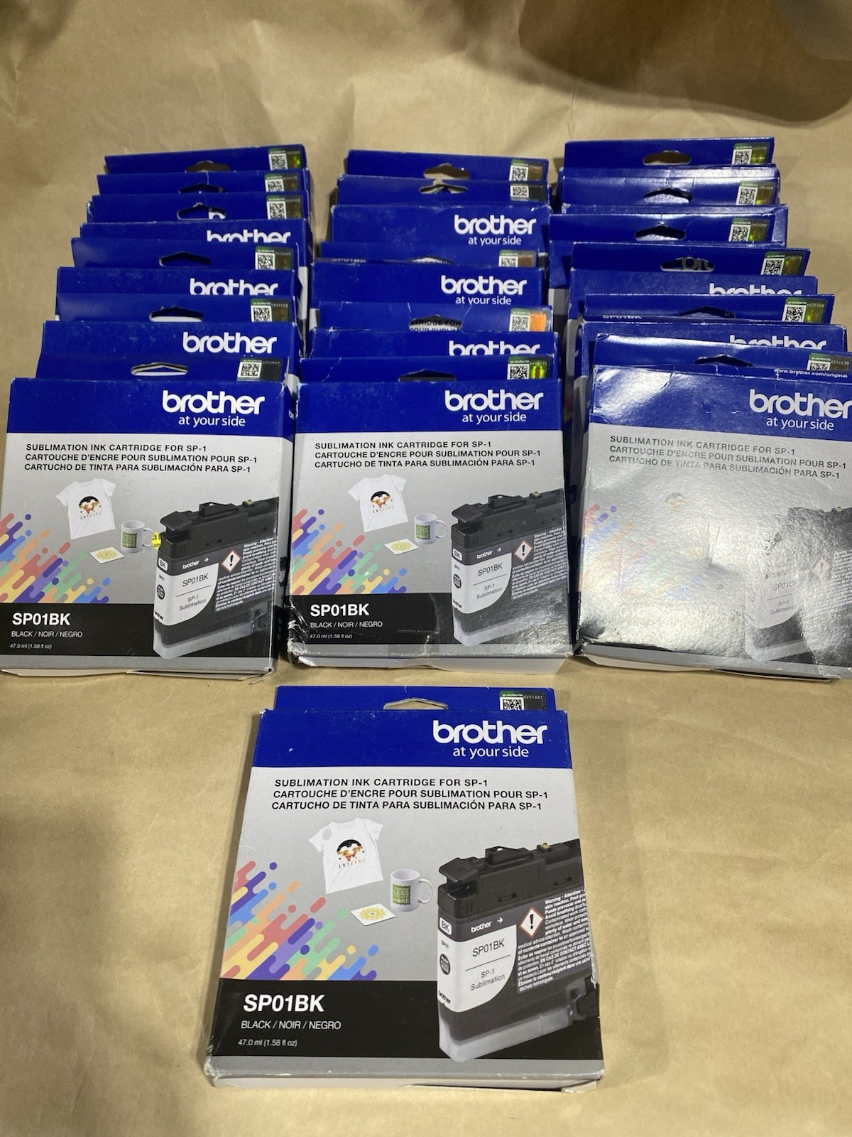 Lot Of 18 Brother Sublimation Ink Cartridge Black SP01BK New 2025-2026 Exp