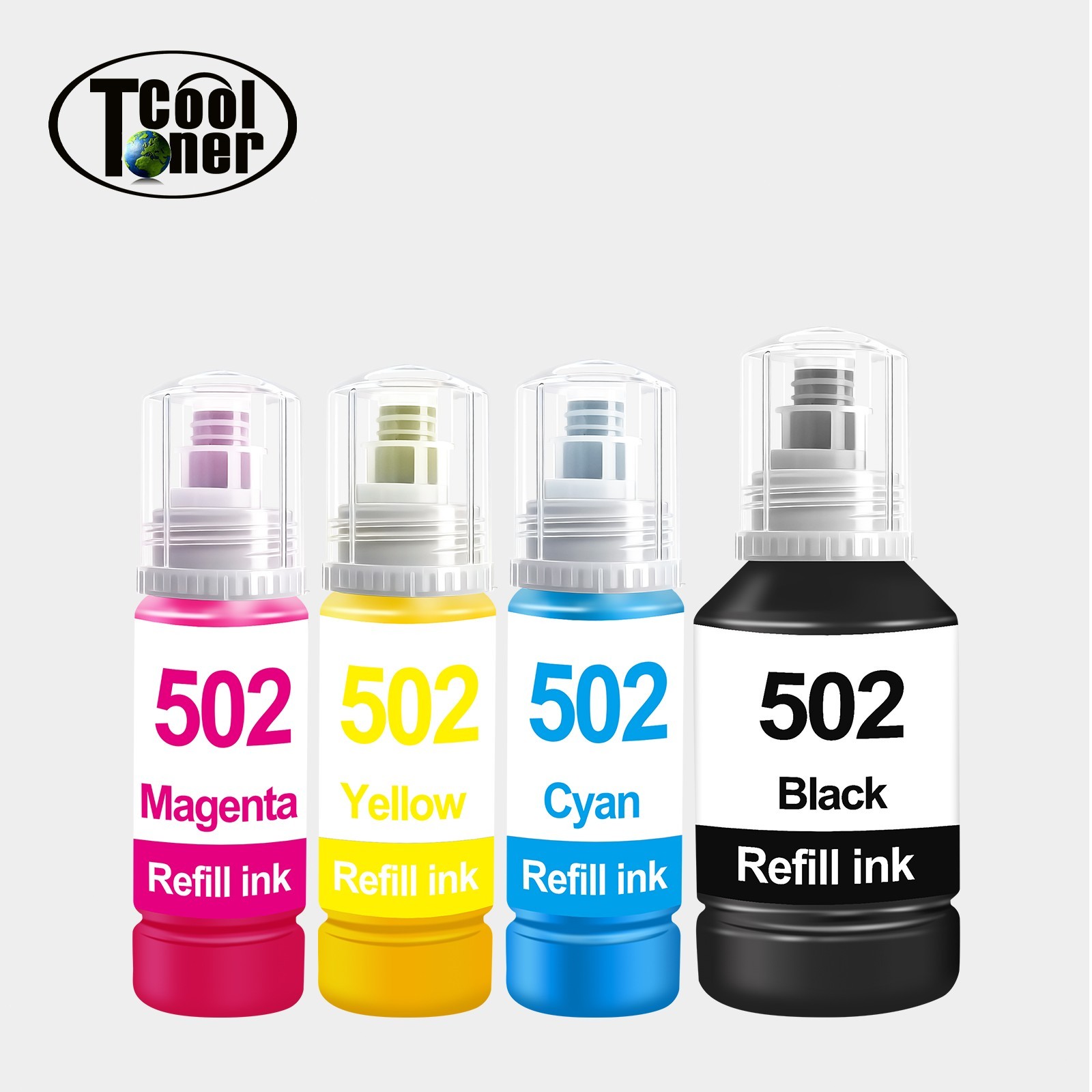 Compatible With Epson 502 Ink EcoTank ET-2850 ET-3830 ET-3850 ET-2760 ET3760 4PK
