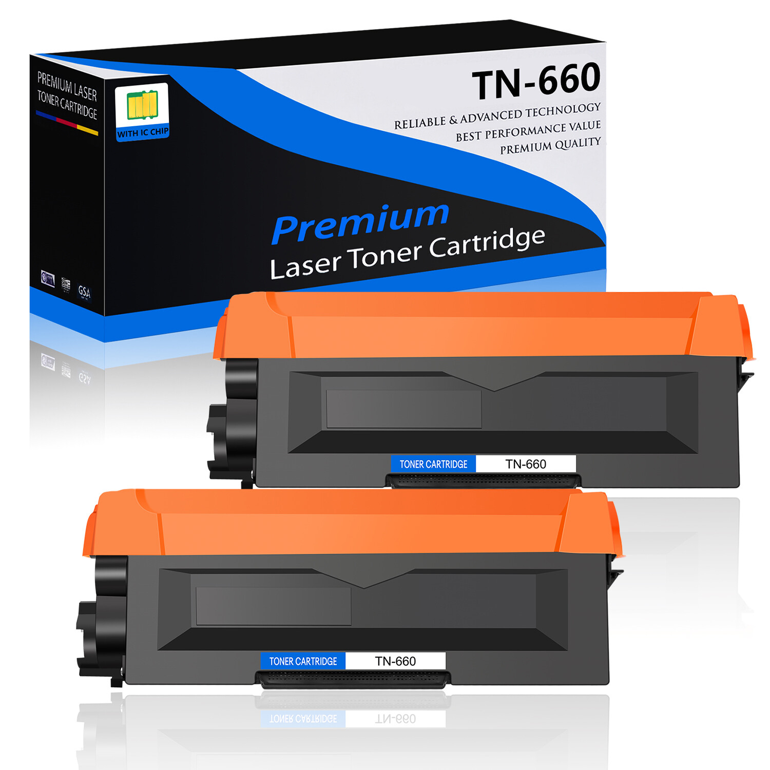 2PK TN660 TN630 Toner Cartridge for Brother HL-L2300D L2320D L2340DW Printer