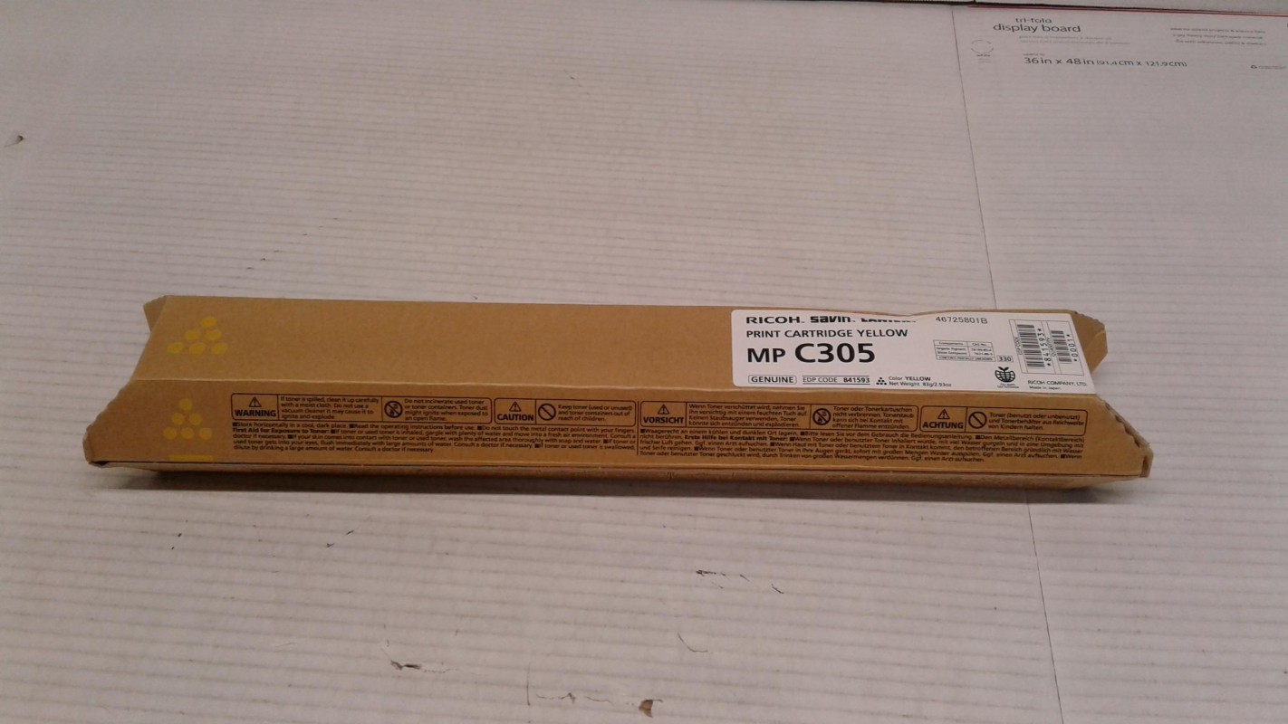 Ricoh 841593 Toner Ctg Yellow for Ricoh Aficio MP C-305SP
