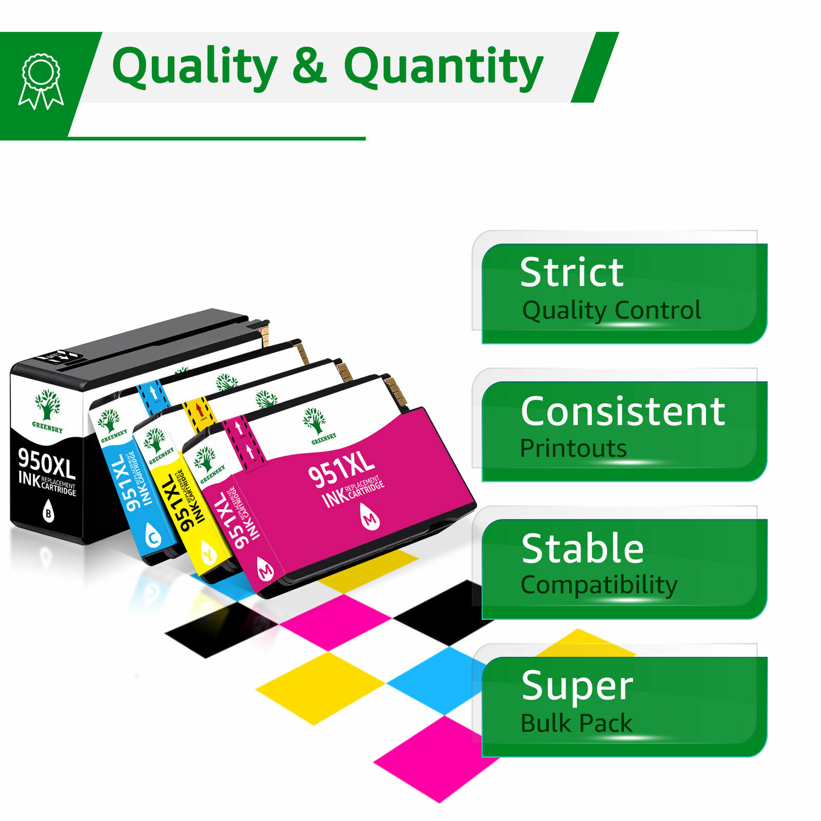 4 PACK Ink Cartridges for HP 950XL 951XL OfficeJet Pro 8610 8100 8615 8620 8625