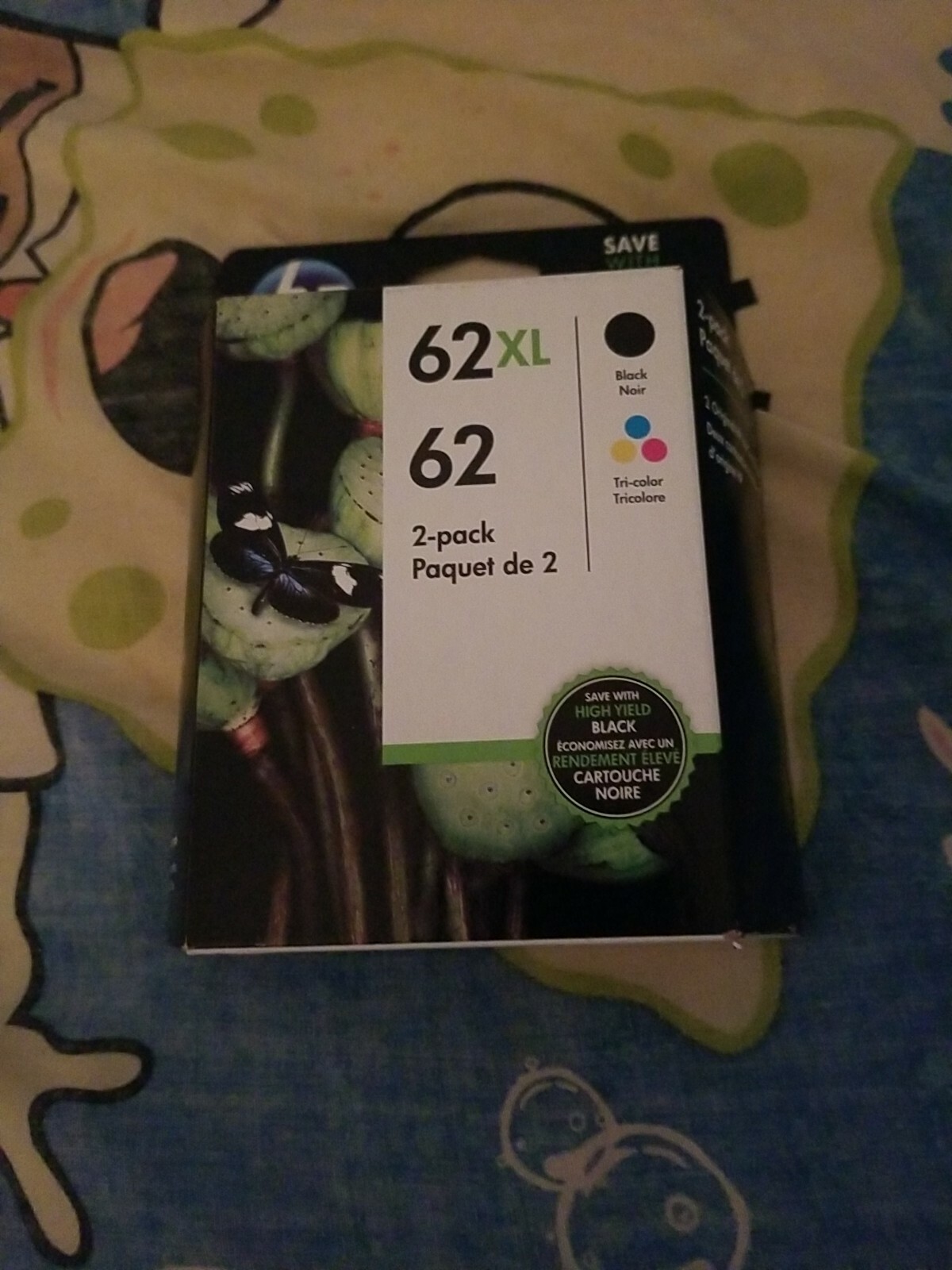 Genuine HP N9H67FN HP 62XL Black & HP 62 Tri-Color Combo Pack Exp 09/2024