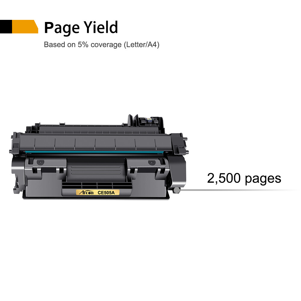 2PK CE505A Toner Cartridge For HP 05A LaserJet P2035 P2035N P2055DN P2050 P2030