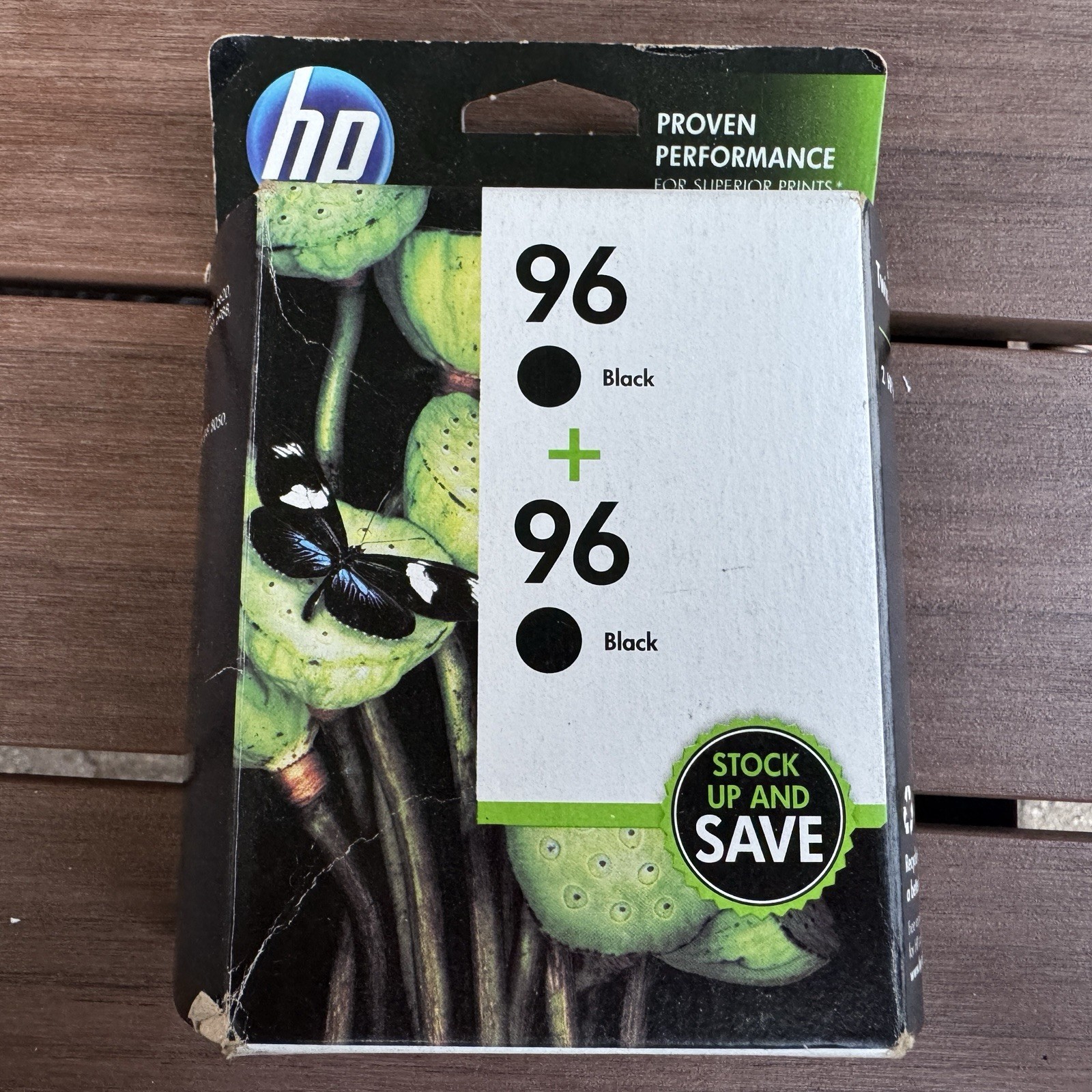 Genuine HP 96 Black Twin-Pack Ink Cartridges Sealed Expired 03/2015