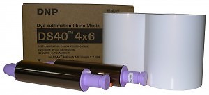 DNP DS40 4×6″ Media Kit (DS40PK46), 2 rolls of paper & ribbon per box, 800 print