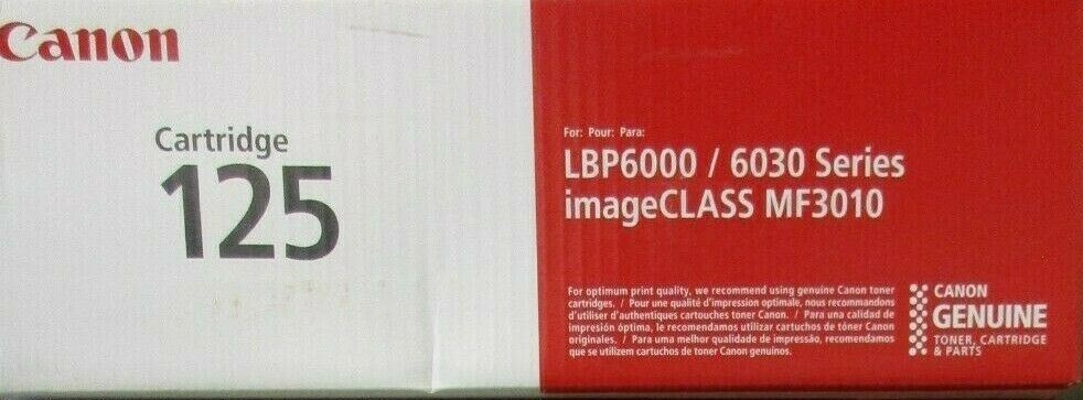 Genuine Factory Sealed Genuine OEM Canon 125 Black Toner Cartridge