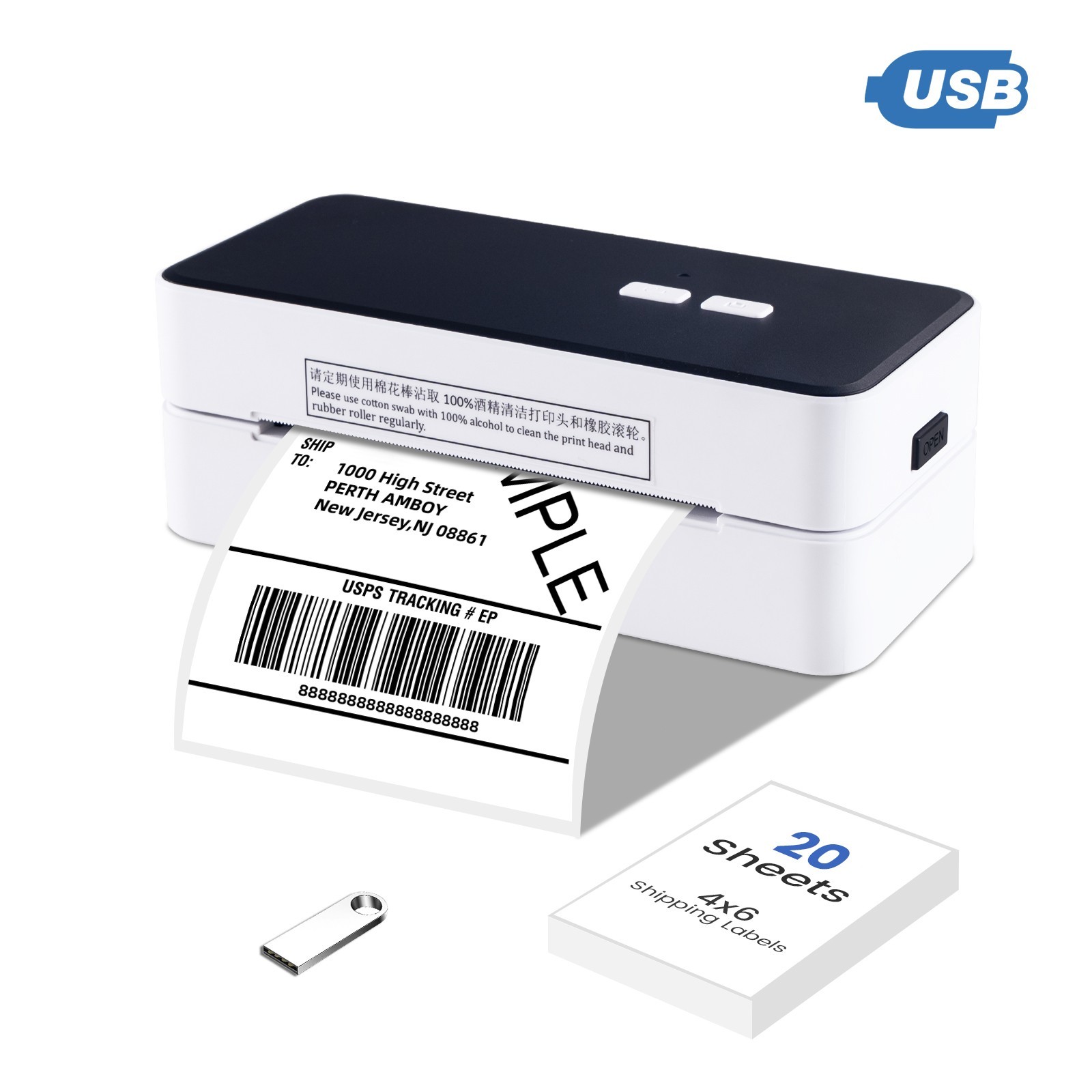 Thermal Printer USB Thermal Shipping Label Printer 4×6 for Shipping Label