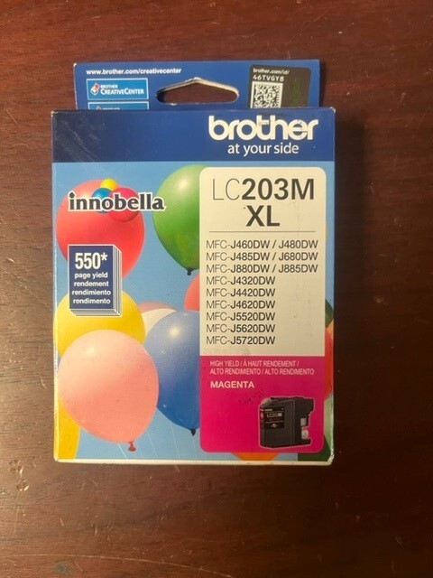 Brother LC203M XL High Yield Magenta Ink Cartridge exp 2021