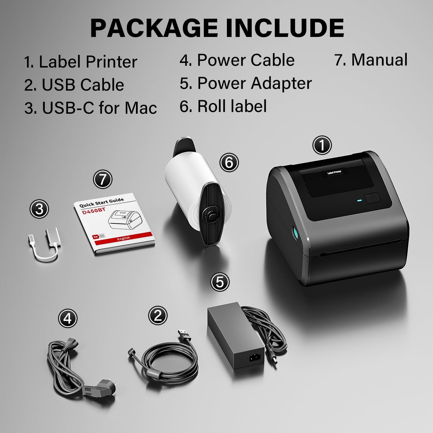 Phomemo D450BT 4×6 Wireless Shipping Label Printer Thermal Label Printer Lot