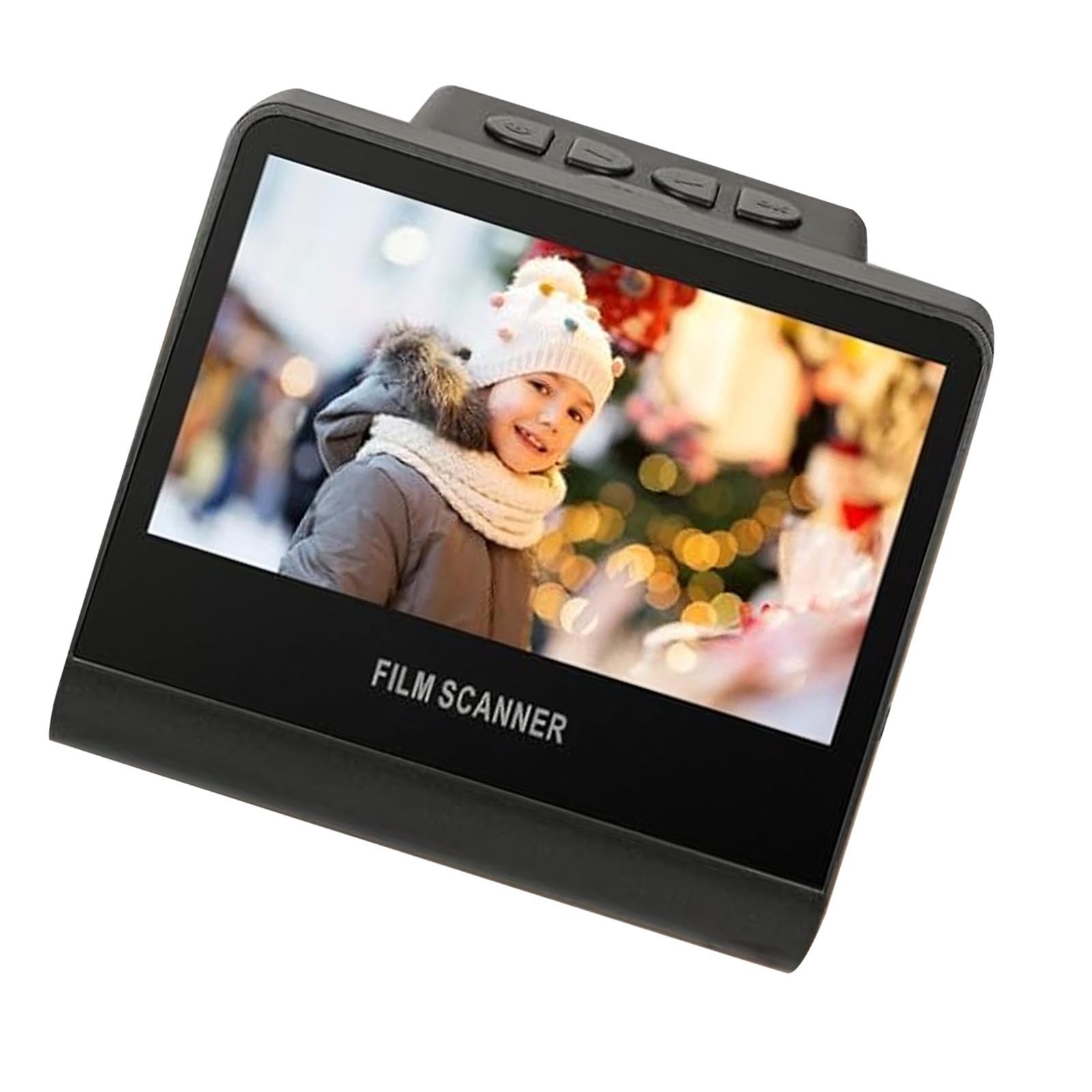 Film Scanner Digital 22MP 5in LCD Screen 16GB Memory Convert Black Negative HTCZ