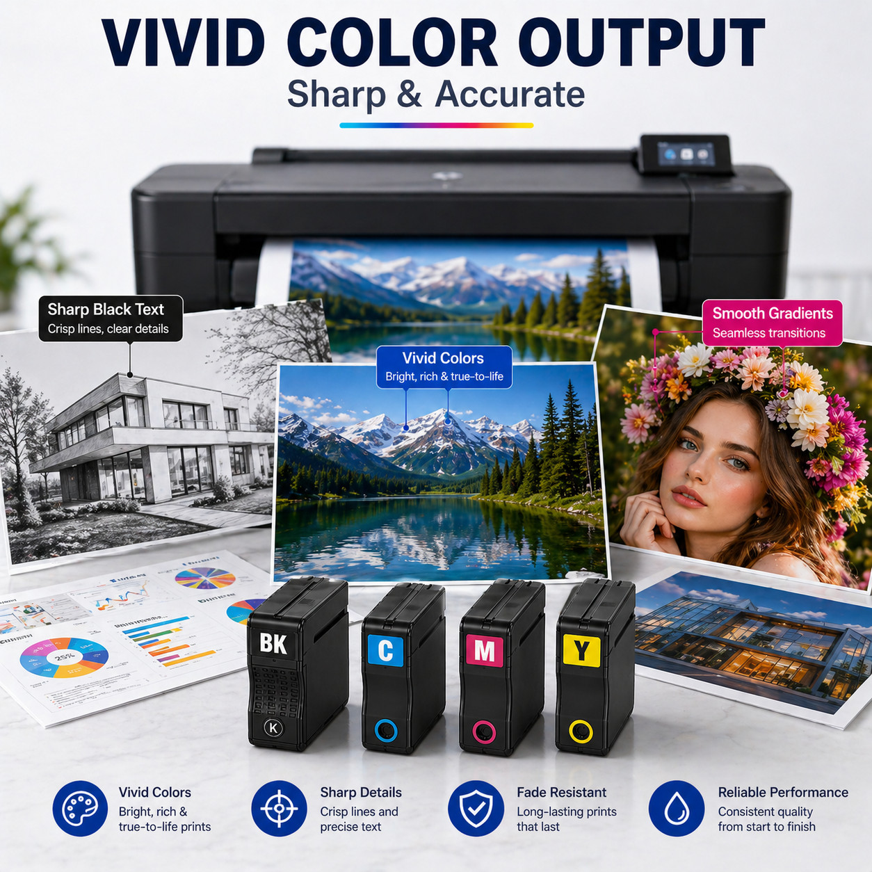 712XL Ink Cartridges Compatible for HP DesignJet T210 T230 T630