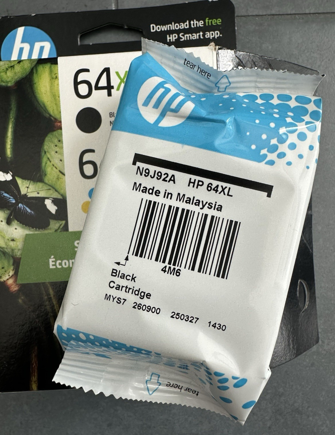HP 64XL Black Cartridge Ink Exp MAR 2027 – One Cartridge ONLY N9J92A NEW