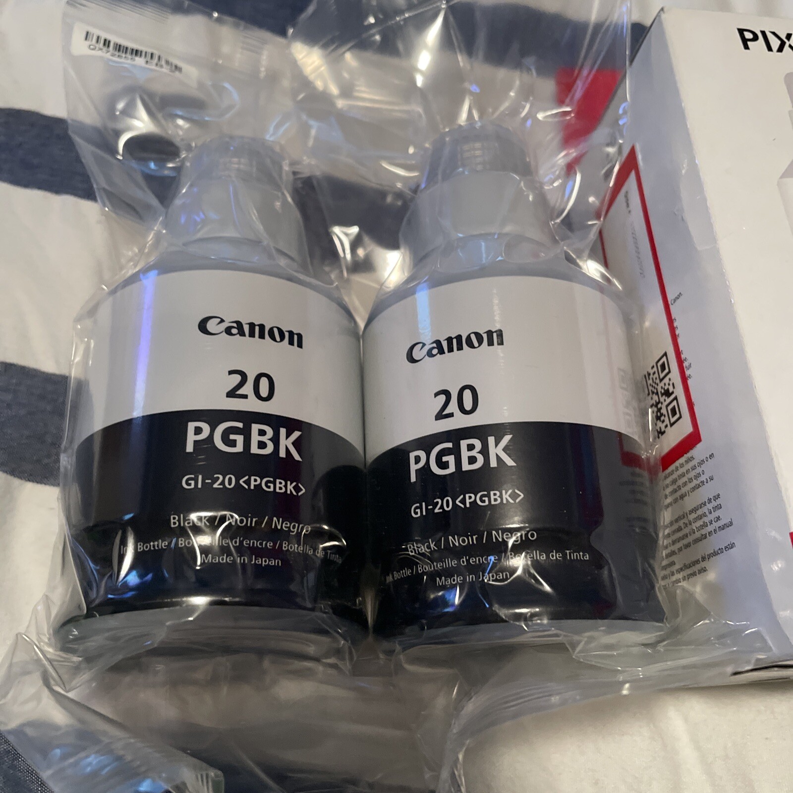 Canon Genuine PGBK GI-20 Black Ink for Canon G5020 G6020 – (3) Pack
