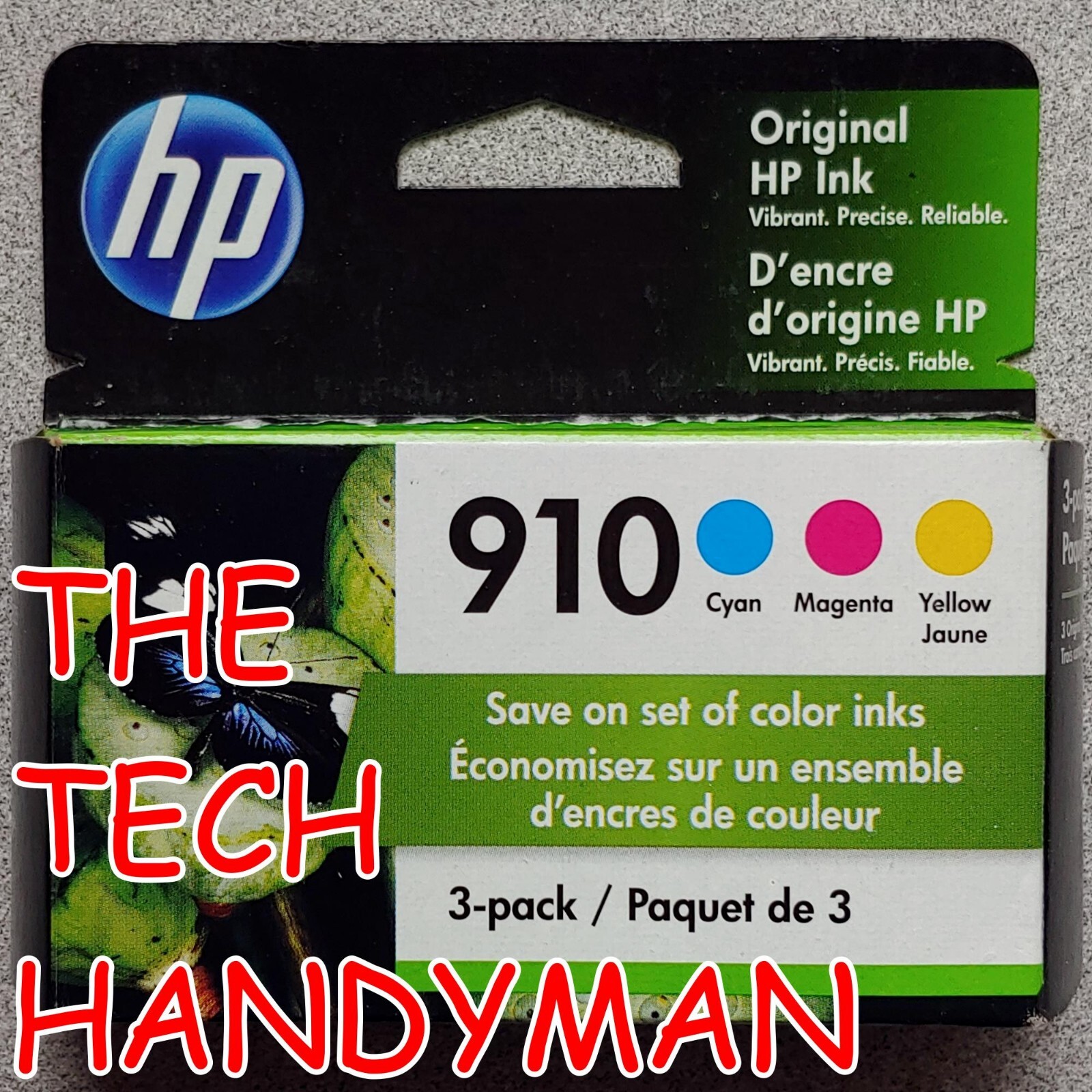 3-PACK HP GENUINE 910 COLOR INK (RETAIL BOX) OFFICEJET PRO 8021 8022 8023