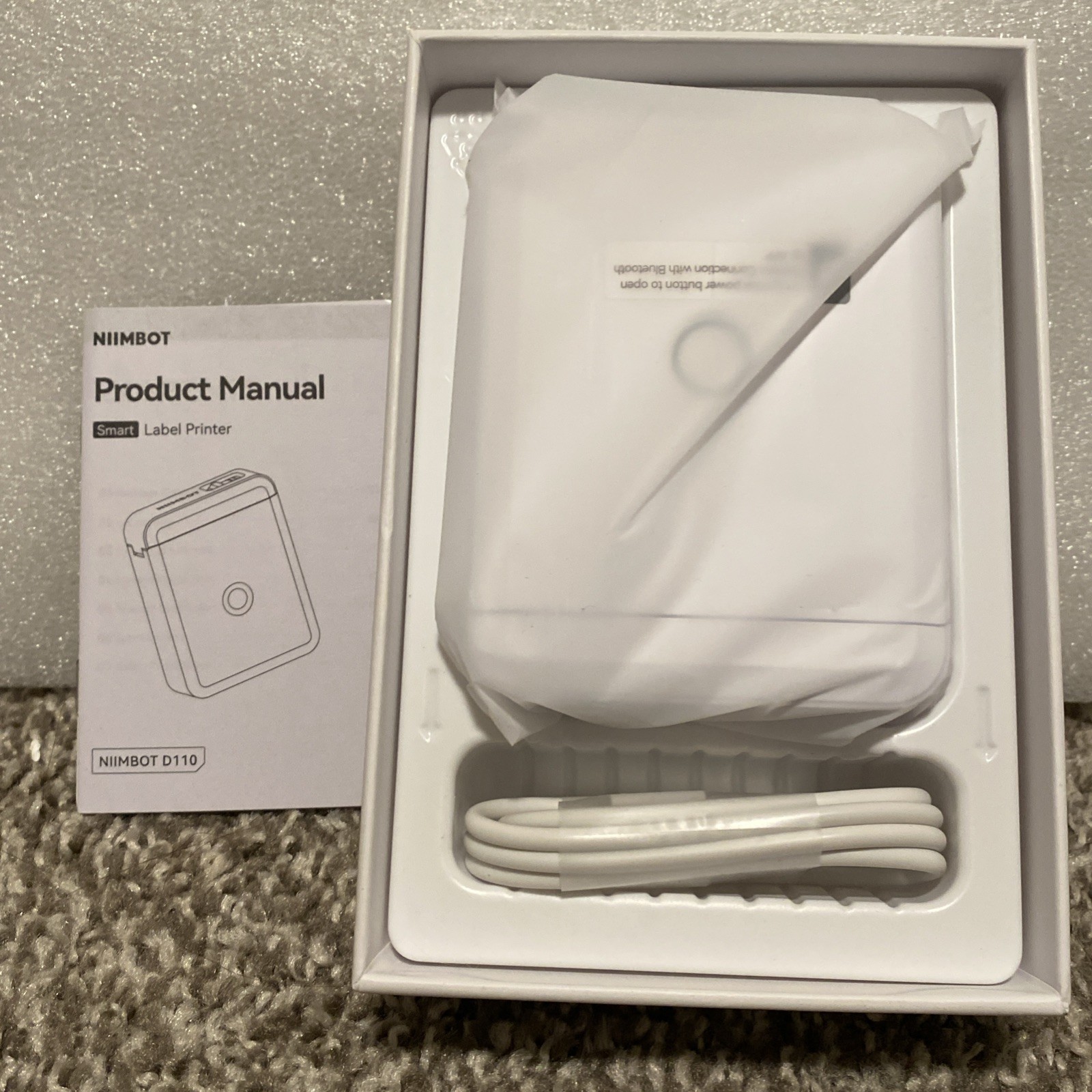 NIIMBOT D110_M Smart Label Printer WHITE– New Open Box