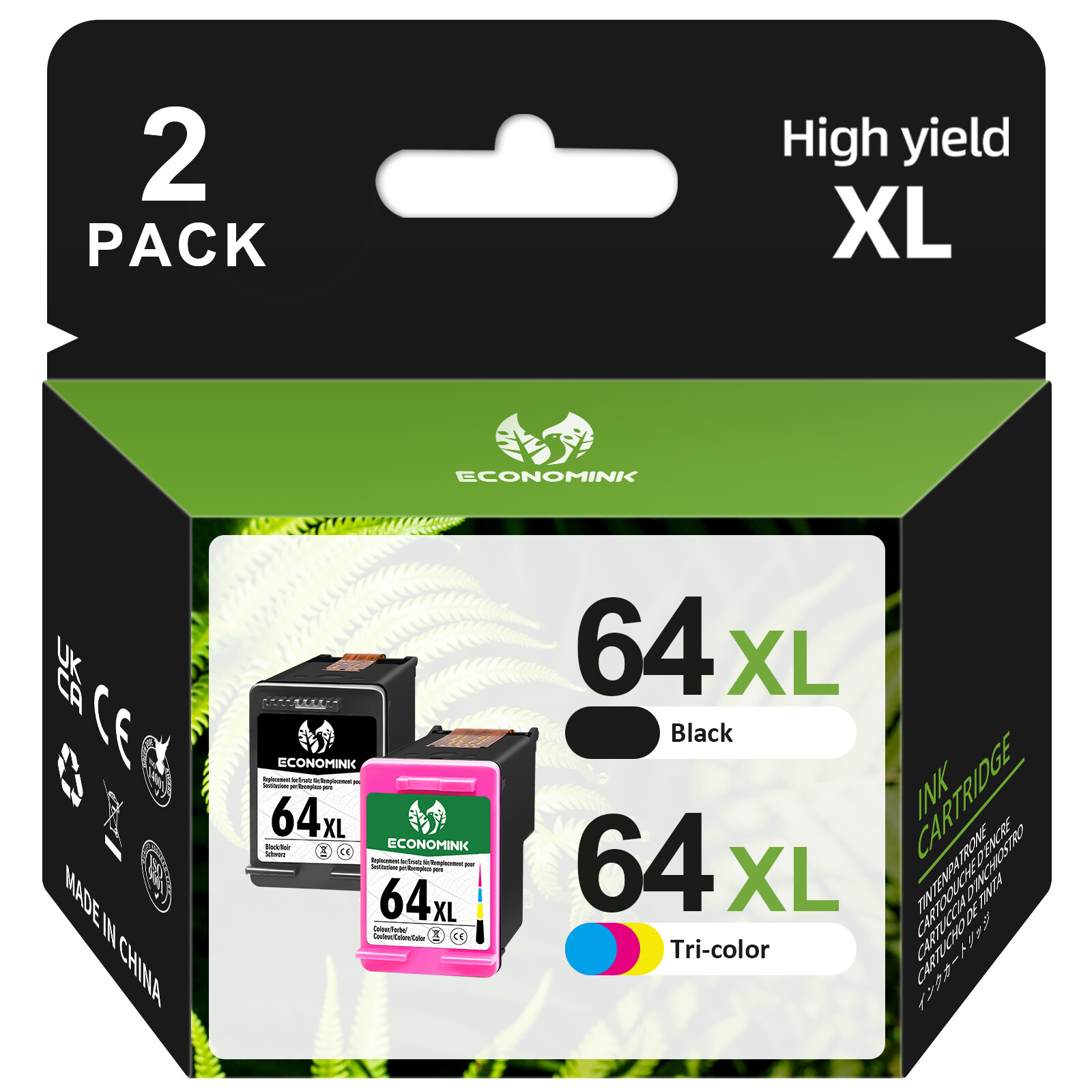 64XL Ink Cartridge Replaces for HP ENVY Photo 6255 7858 7855 7155 7800 7164 6255