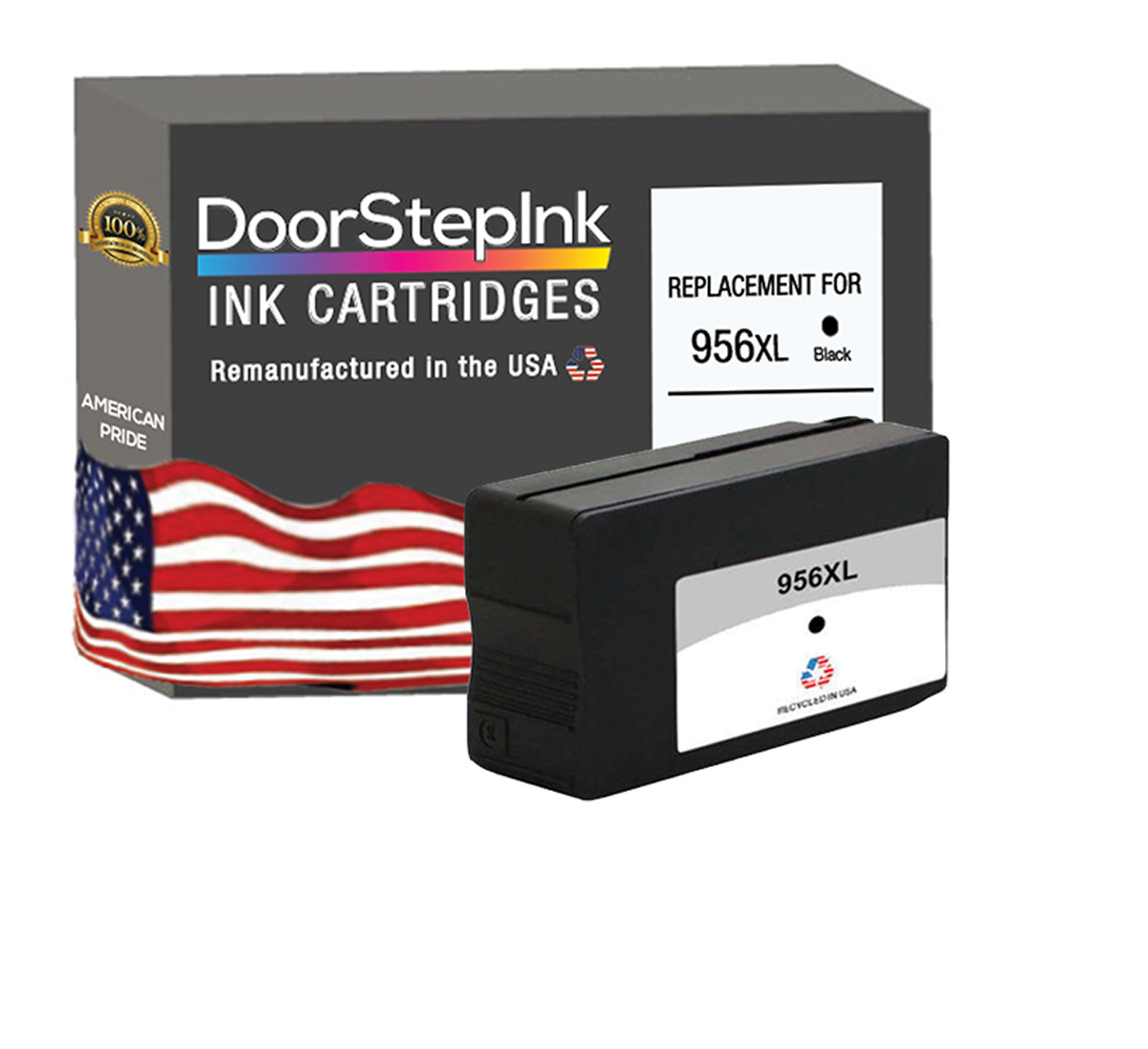 DoorStepInk Remanufactured In The USA For HP 956XL Black