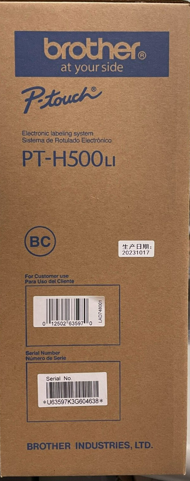 Brother – PT-H500LI – Rechargeable Labelmaker