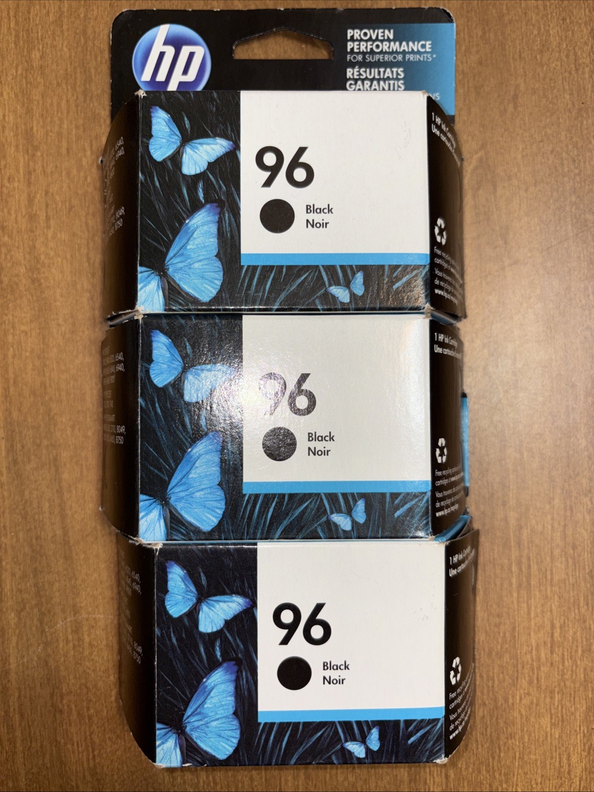 3 Genuine HP 96 Black Ink Cartridge New Sealed Lot If 3