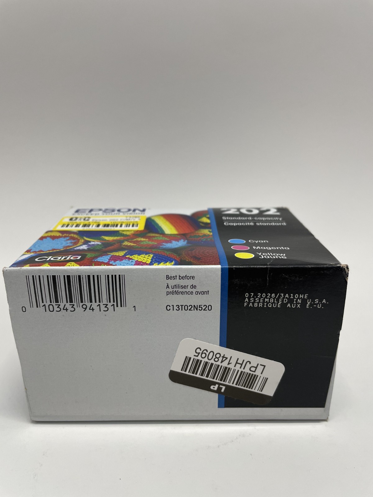 Epson 202 Color Ink Genuine Cartridge Magenta Yellow Cyan T202520 Exp. 2026