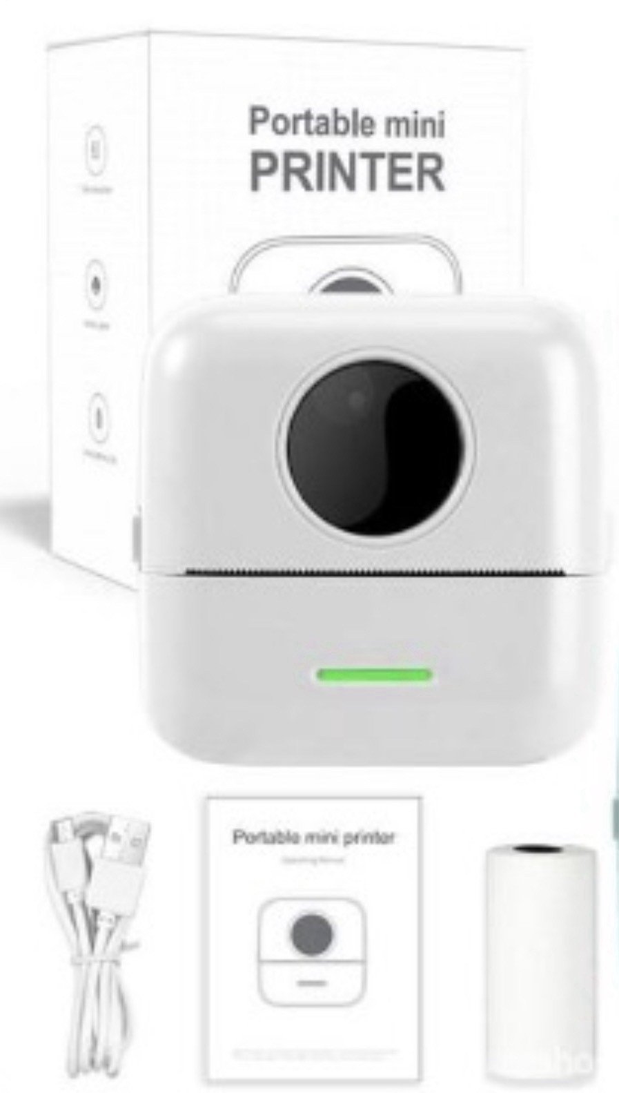 Portable Wireless Thermal Mobile Printer Black & White A6 203×203 DPI