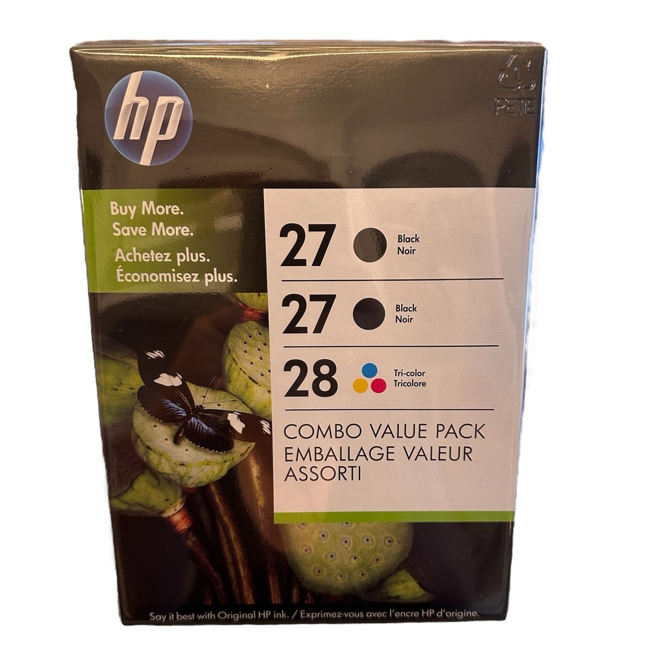OEM GENUINE HP COMBO 3-PACK (2) 27 BLACK (1) 28 TRI-COLOR SEALED EXP 2009