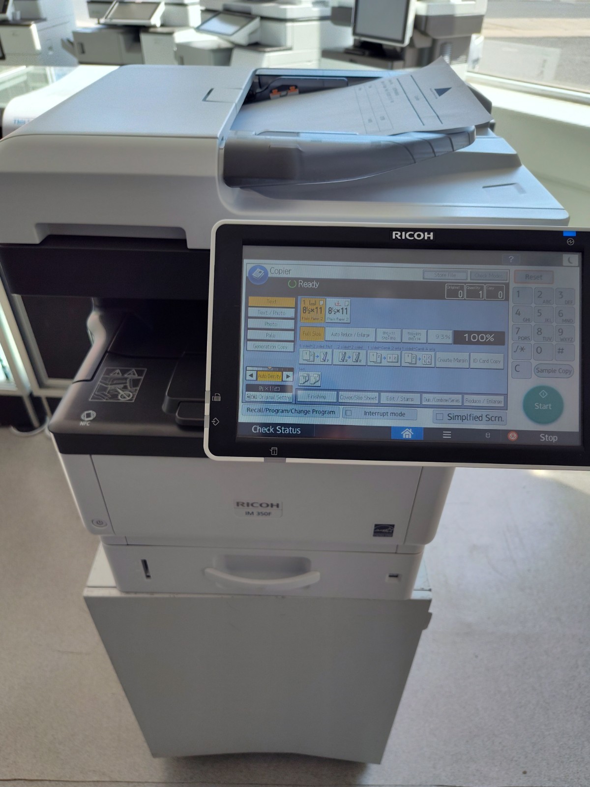RICOH Im350f Format “8.5×11” Black and White, Printer, Copier, Scan, Fax