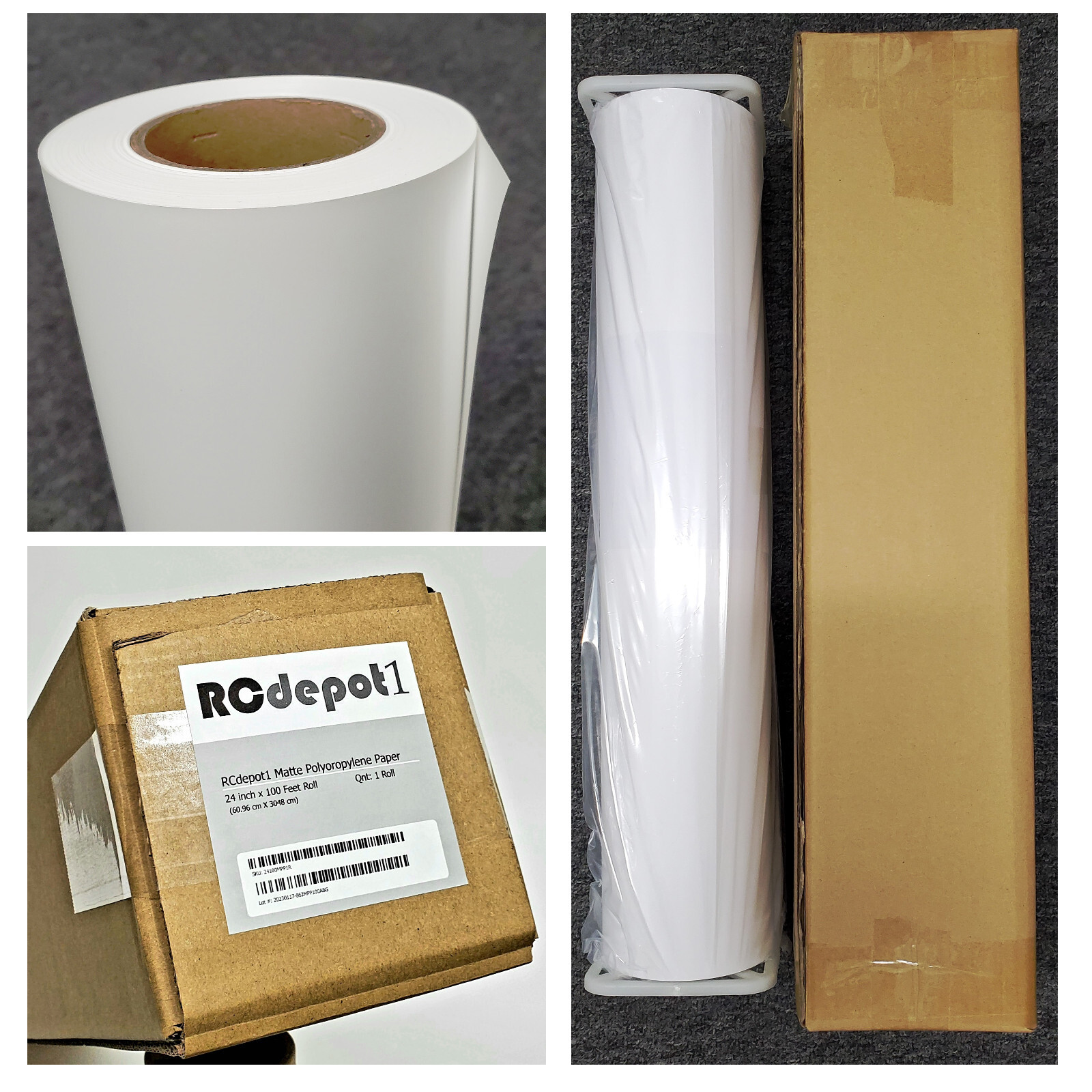 24″ x 100′ Polypropylene Banner roll film poly Vinyl Inkjet print poster signs