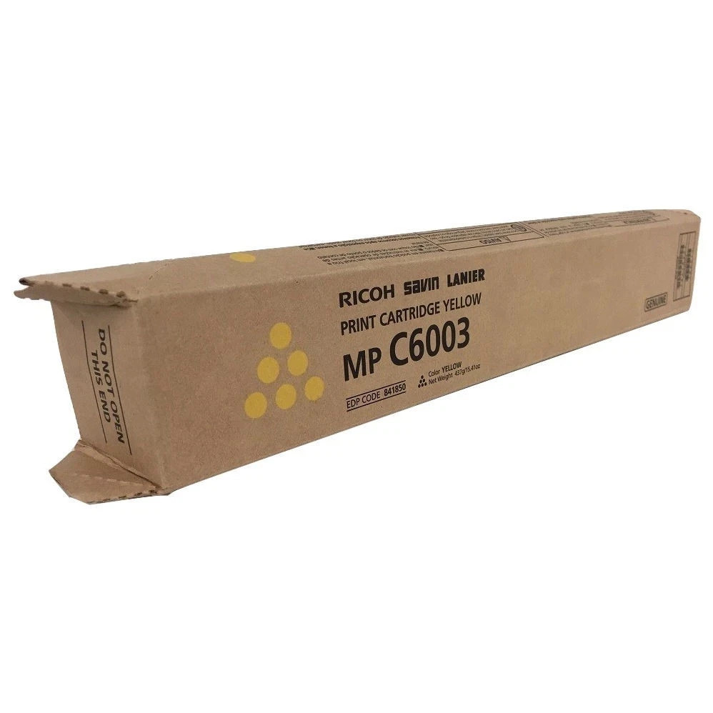 Genuine MP C6003 Yellow Print Cartridge (Ricoh, Savin, Lanier) EDP Code 841850