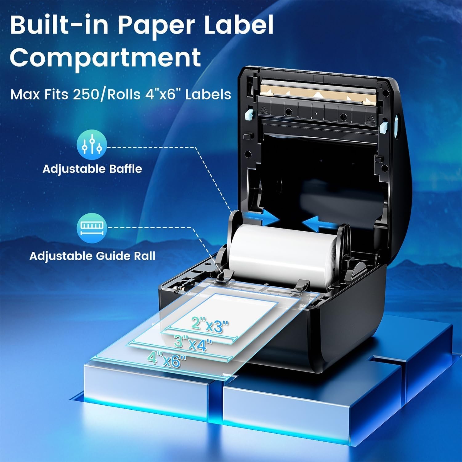 Effortless Label Printing – D450BT Bluetooth Thermal Printer for Small Business