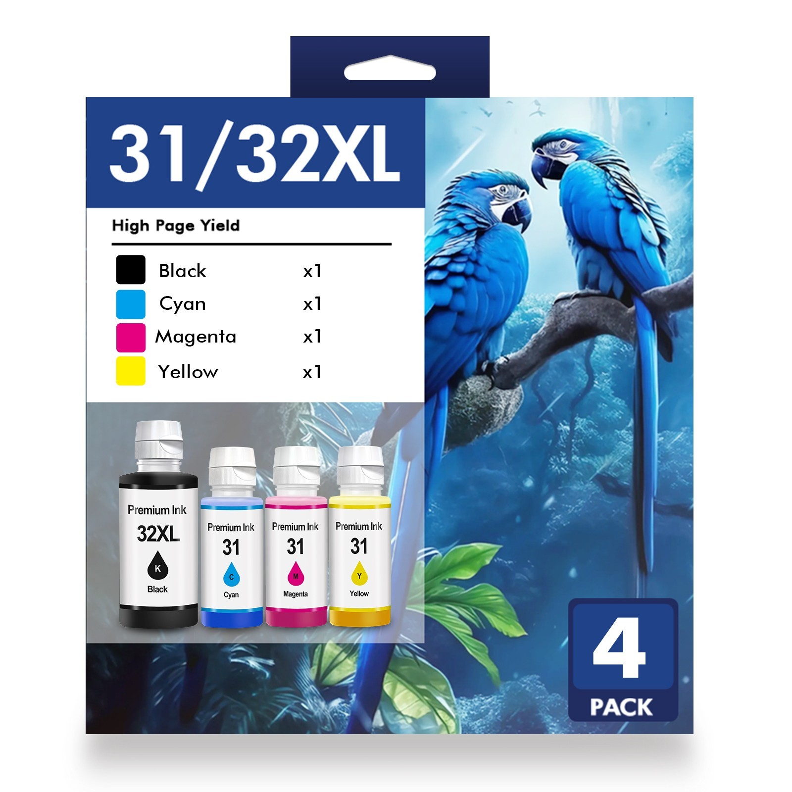 31 32XL Ink Bottle Refill Kit Compatible for HP Smart Tank 5101 7301 7602 7006