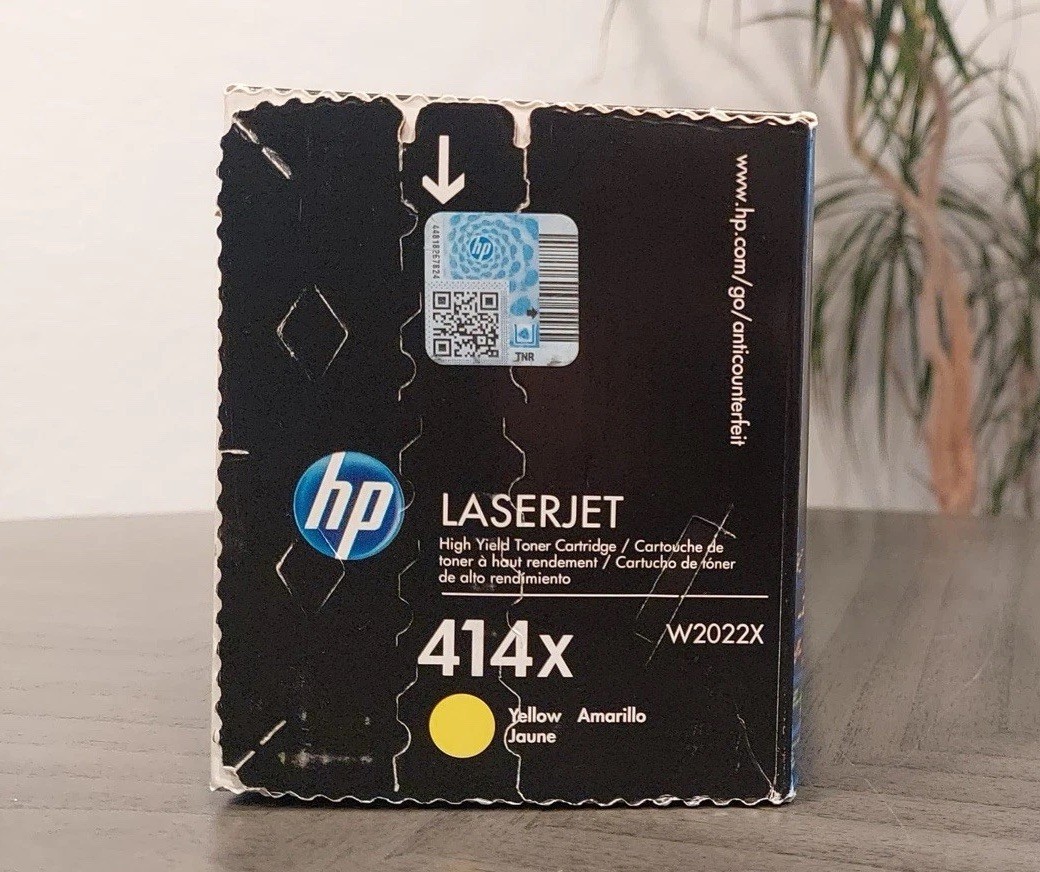 Genuine OEM 414X High Yield Yellow Original LaserJet Cartridge, ~6,000 pages
