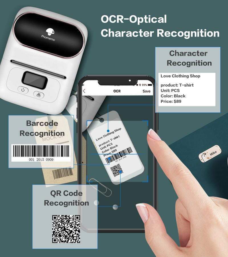 Portable Bluetooth Wireless Label Maker Thermal Sticker Printer Price Tag Lot