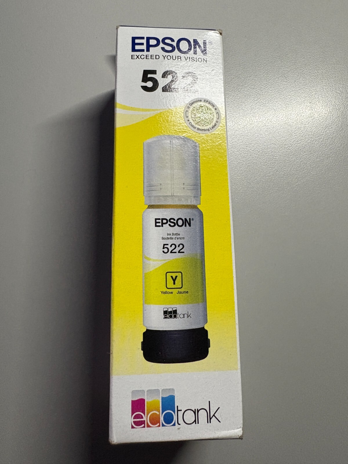 Epson Genuine 522 Yellow Ink Bottle – Sealed – 12/ 2026 – Free Shipping