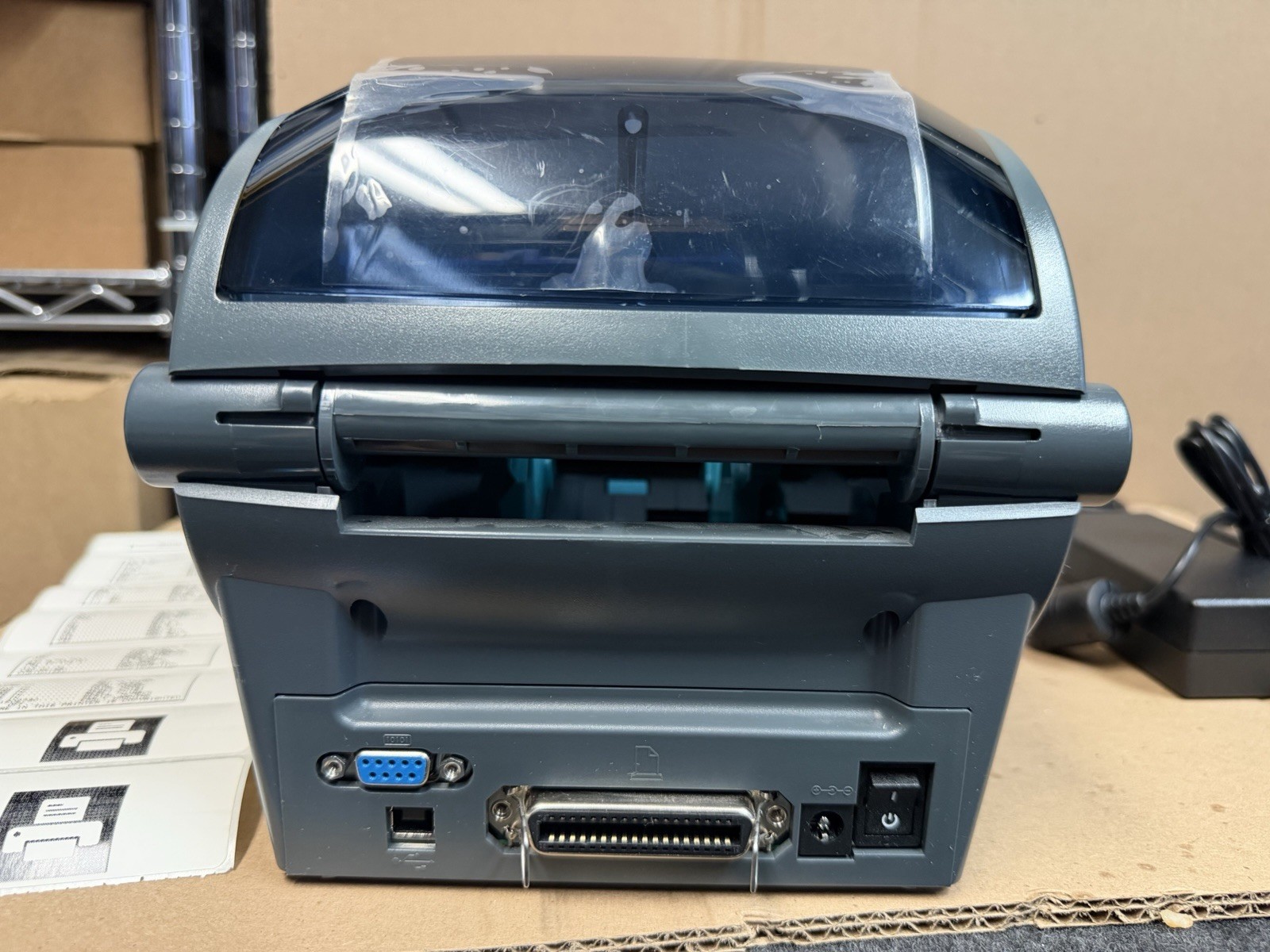 Zebra GK420t Thermal Label Printer USB GK42-102510-000A Tested W/Ribbon & Cables
