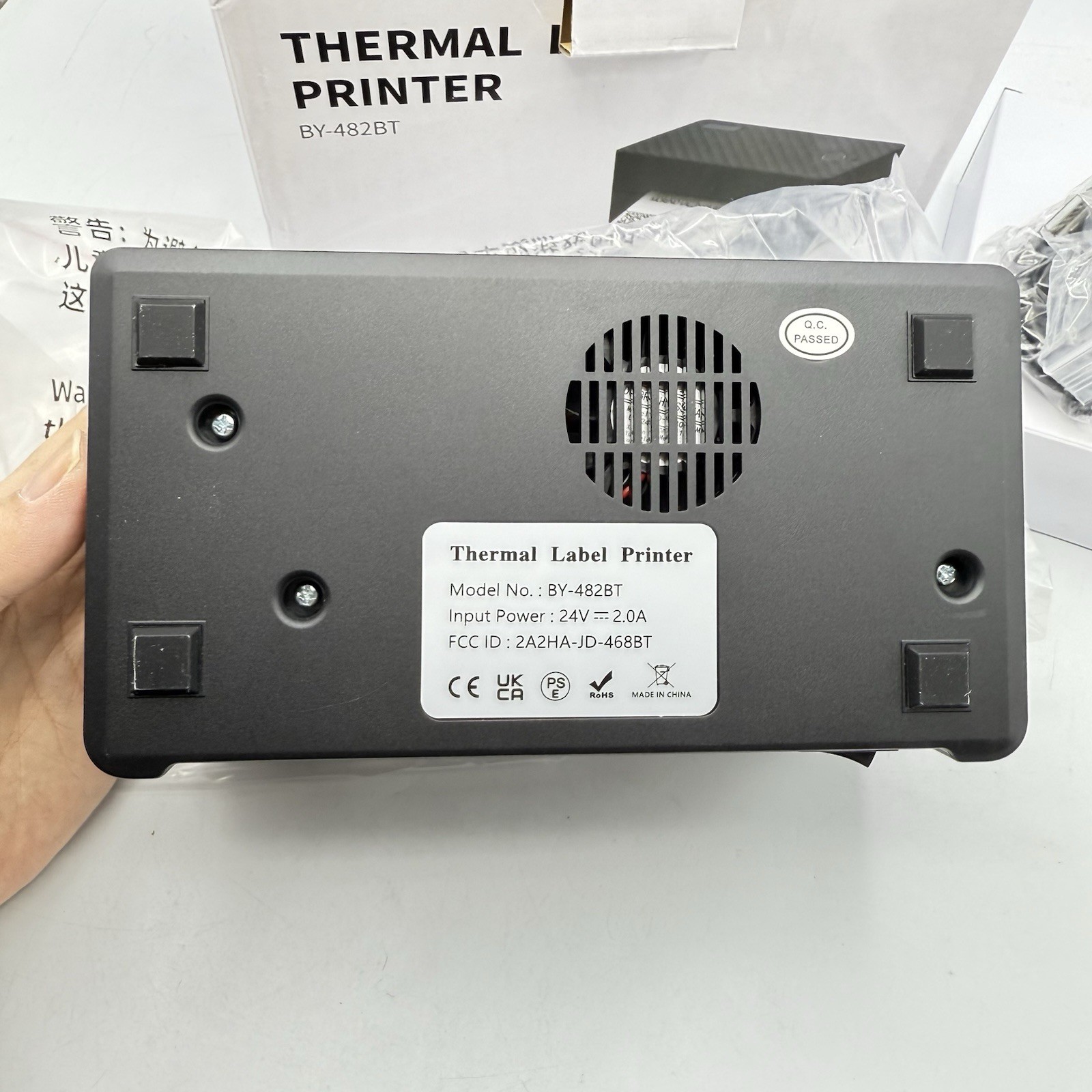 PEDOOLO Thermal Label Printer Bluetooth USB Model BY-482BT NEW OPEN BOX Complete