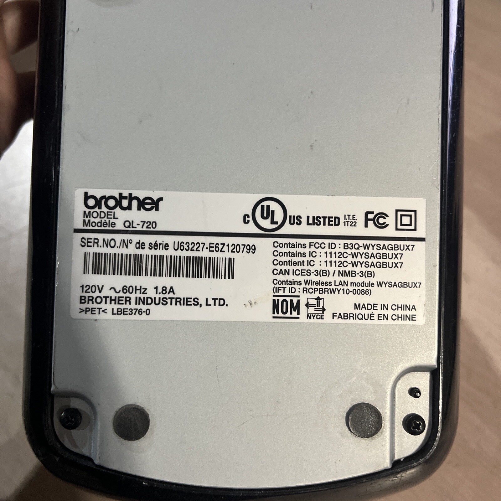 BROTHER QL-720NW PROFESSIONAL WI-FI THERMAL LABEL PRINTER