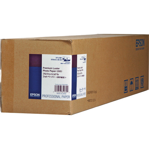 Epson Premium Luster Photo Inkjet Paper (24″ x 100′ Roll, 260 gsm)