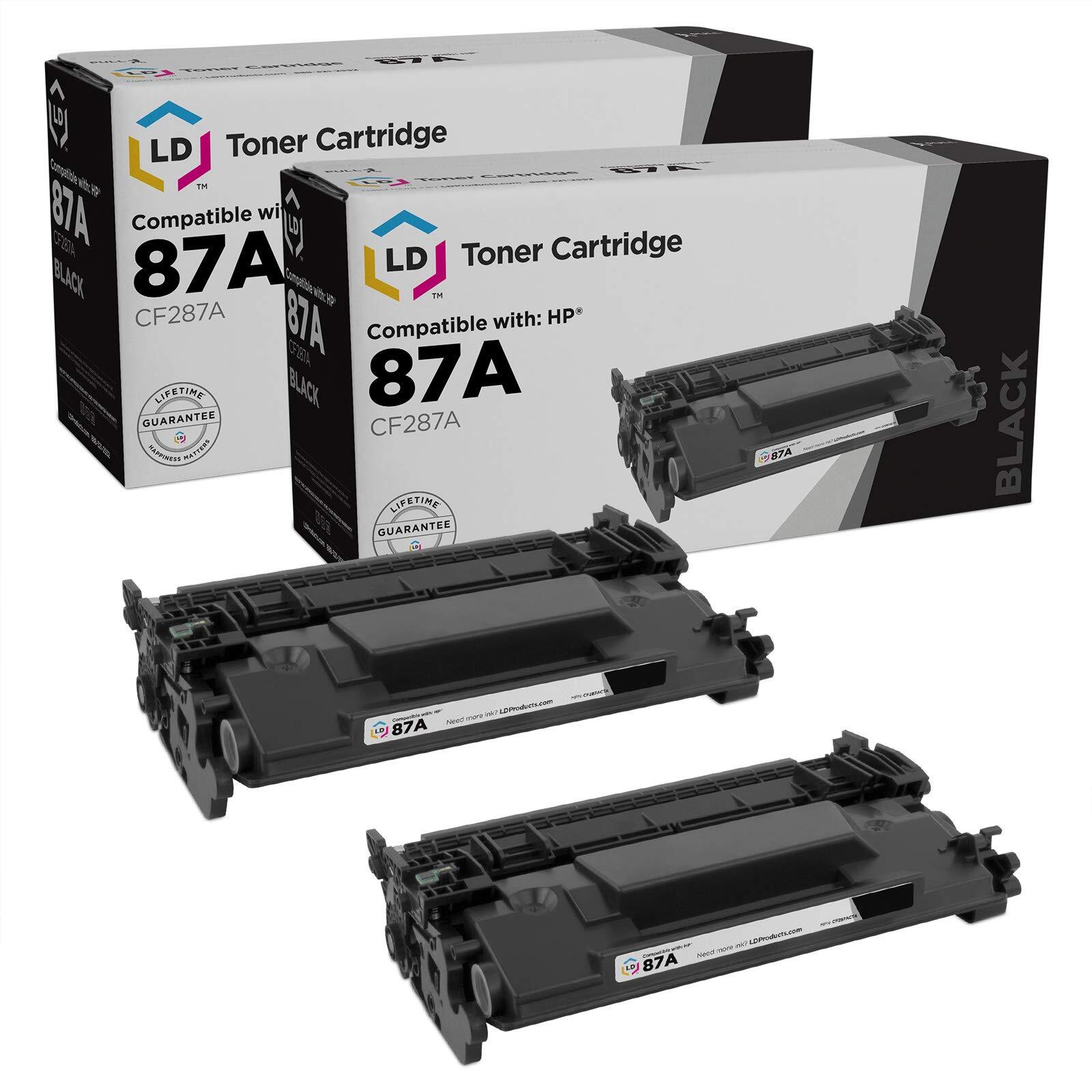 Compatible Toner Cartridge Replacement for HP 87A CF287A (Black, 2-Pack)