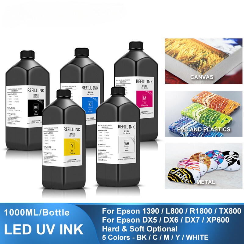 1set UV Ink For Eps DX4 DX5 DX6 DX7 DX10 Printhead 1390 L800 L1800 L805 Printer