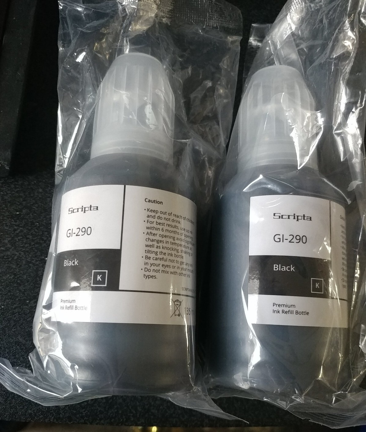 HH) Scipta For Canon Pick GI-290 Refill Ink BLACK G4200 G3200 G4210 G2200 G1200