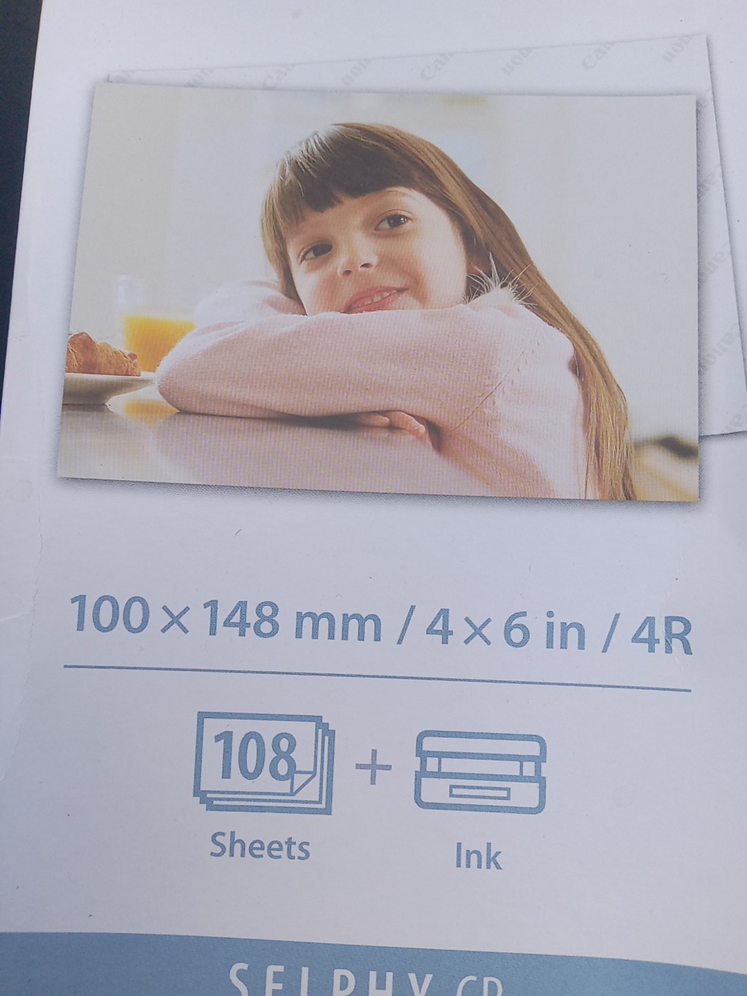 Canon Selphy KP-108IN Color Ink Paper Set 108 4×6 Sheets with 3 Toners