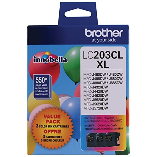 BROTHER LC2033PKS CYAN/MAGENTA/YELLOW HIGH YIELD INK CARTRIDGE 3/PACK