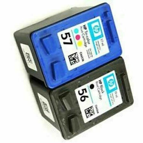 Genuine HP 56 57 Black/Color Ink Cartridge for HP7755 7960 Printer-OEM INK-Fast