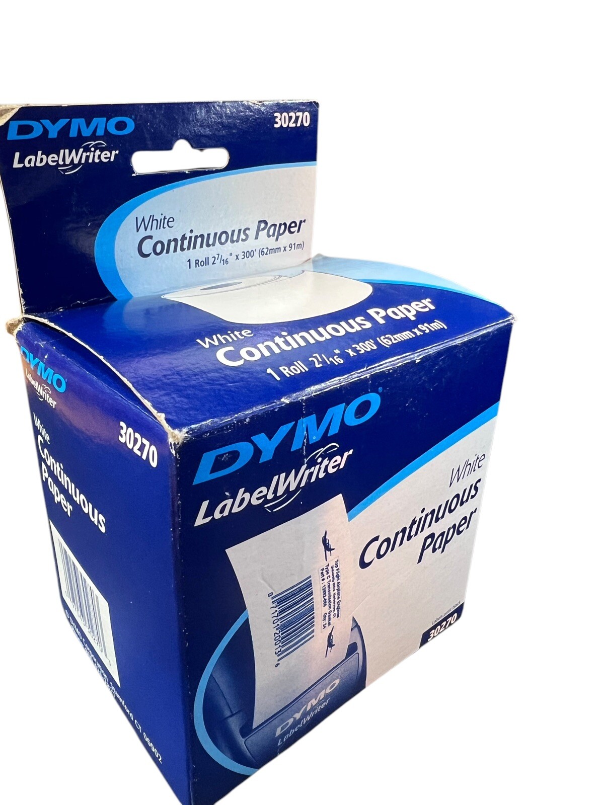 Dymo LabelWriter Continuous Roll Receipt Paper, 2.25″ x 300 ft, White 30270
