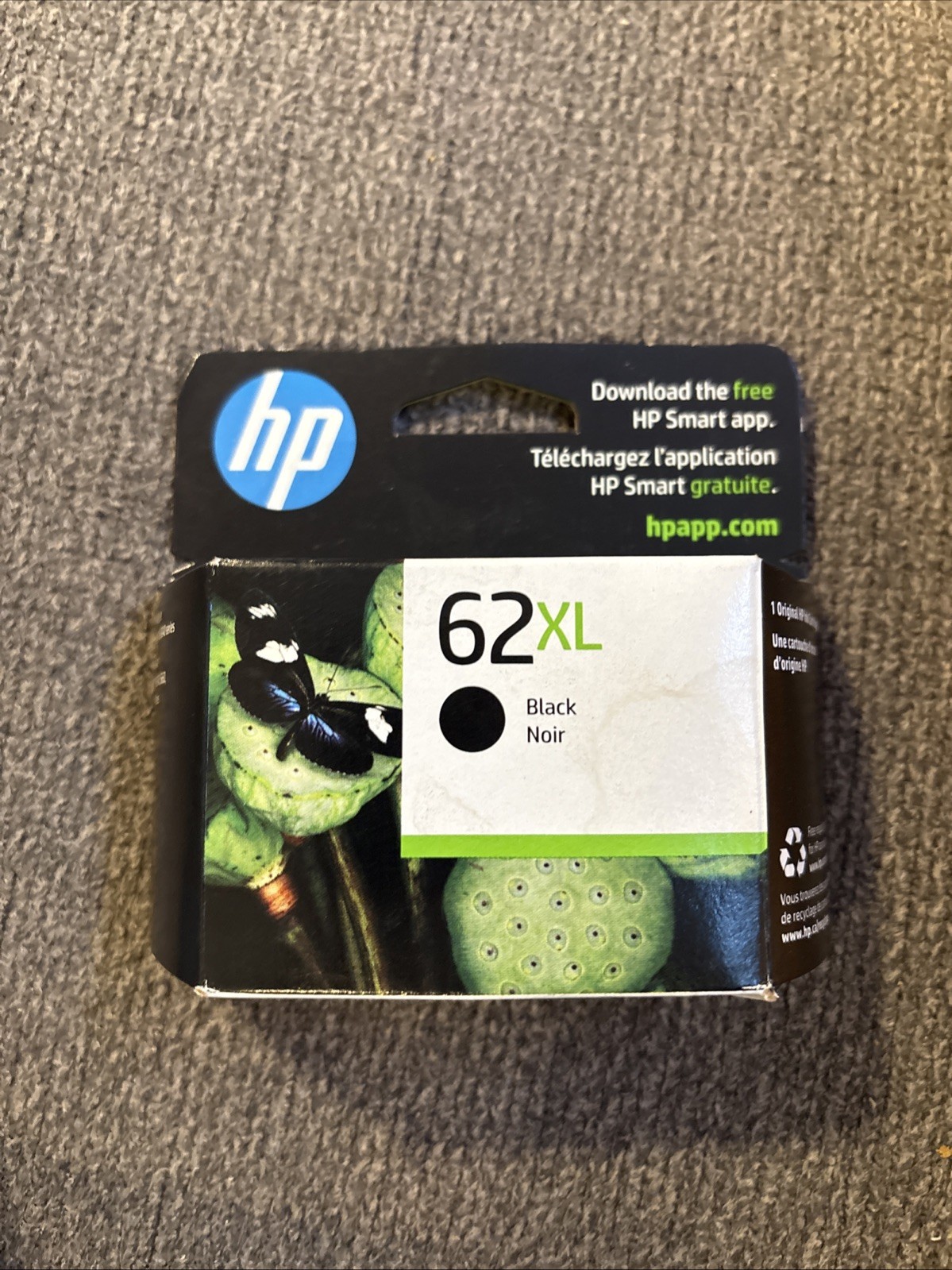 GENUINE HP 62XL HIGH YIELD BLACK INK CARTRIDGE – C2P05AN – NEW – May 2027