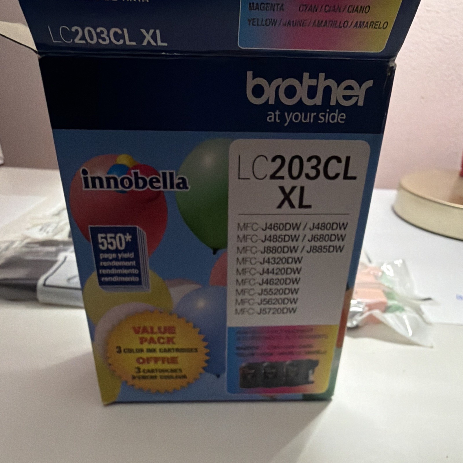 Brother Genuine LC203CL XL High Yield Ink Cartridge Value Pack CMYK