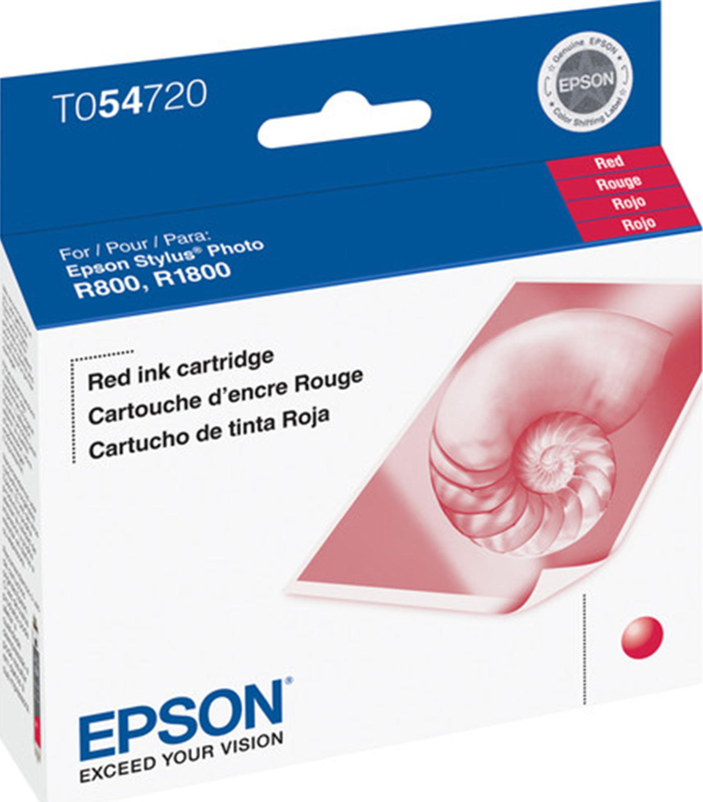 New Genuine Epson 54 T0547 Red Ink Cartridge for Stylus Photo R800