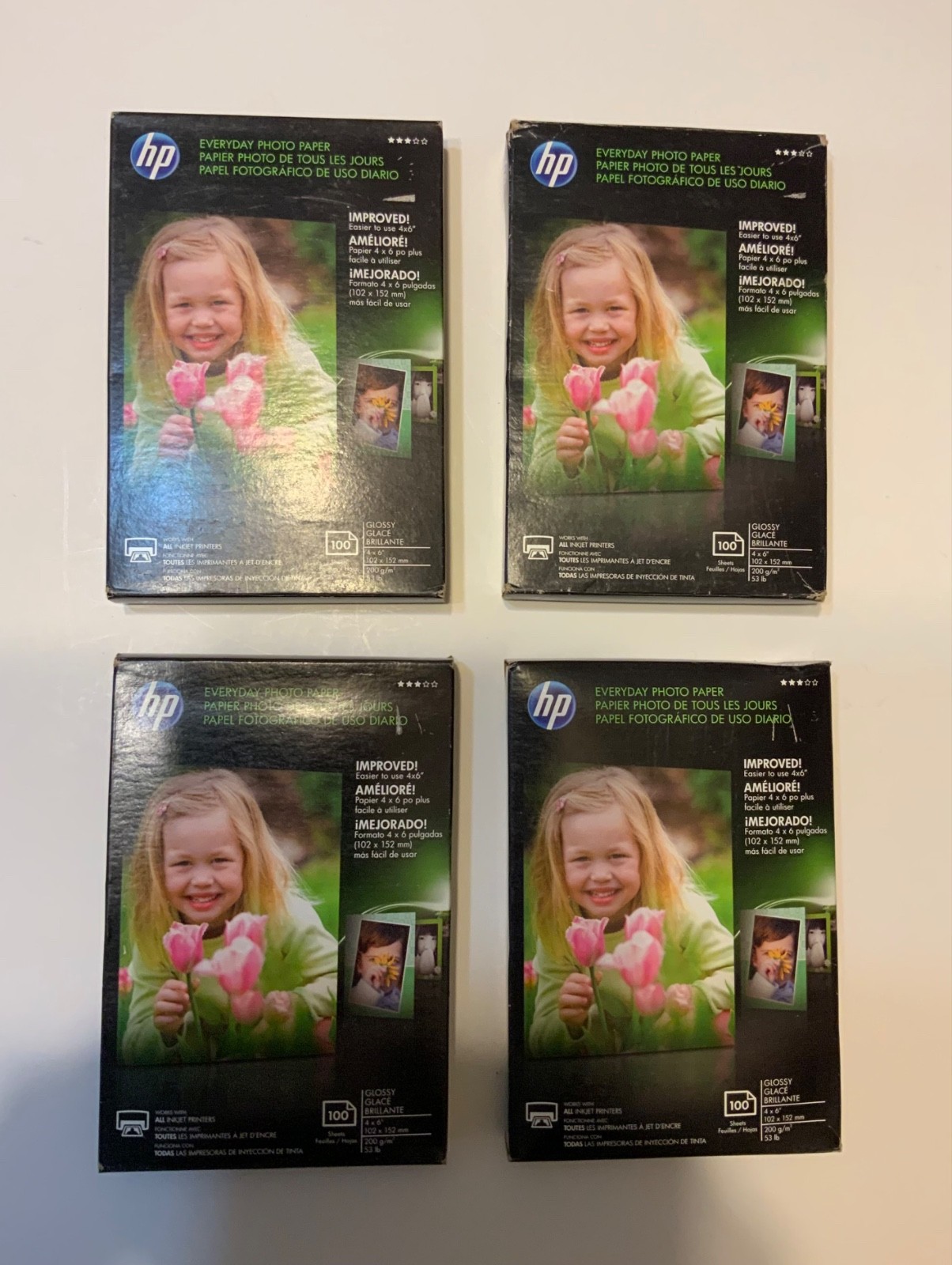 HP Everyday Photo Paper 4×6 Glossy 100 Sheets Lot Of 4 Germany