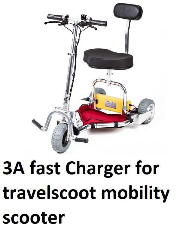 🔥 ac adapter 4 PIN fast 3A Battery Charger for travelscoot mobility scooter
